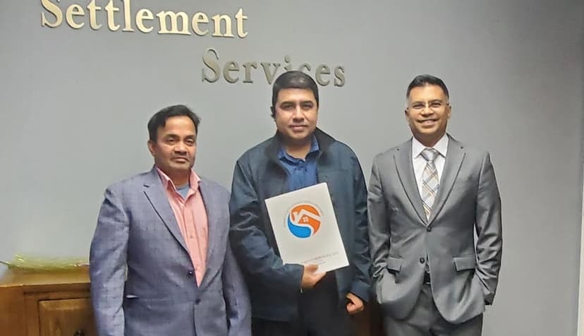 Clients at closing table